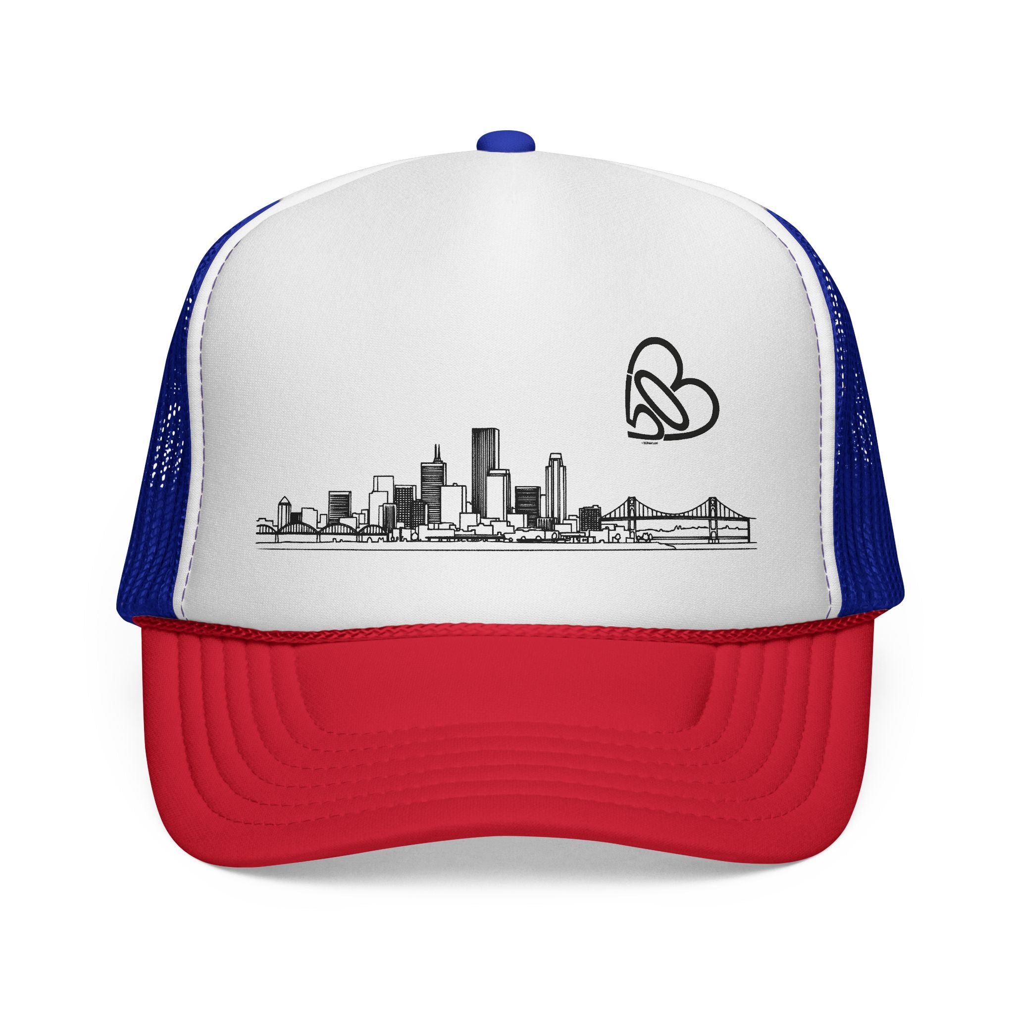 Unisex Portland Skyline + 503heart Trucker Cap - Skyline Tilt