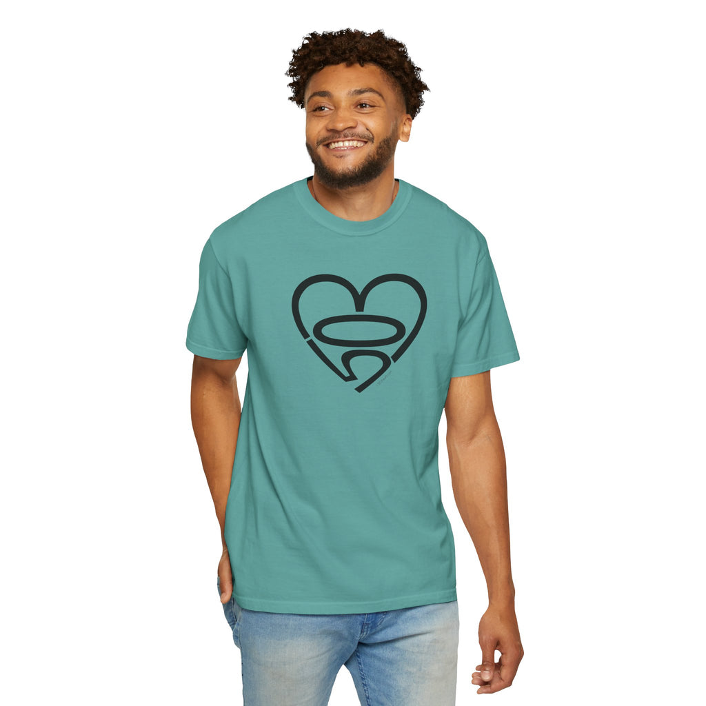 Unisex 503heart T-Shirt — Garment-Dyed Portland Love Tee — Full