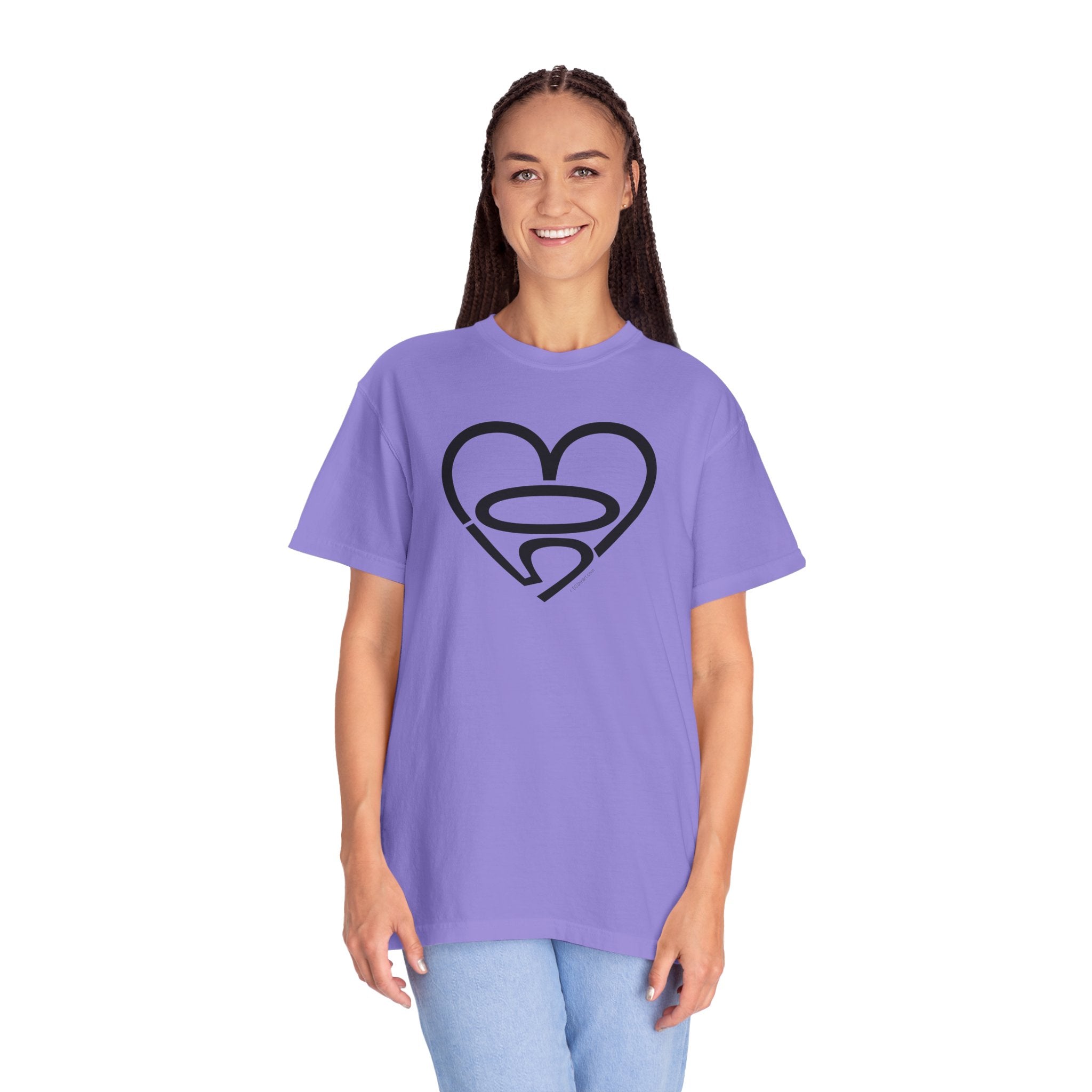 Unisex 503heart T-Shirt — Garment-Dyed Portland Love Tee — Full