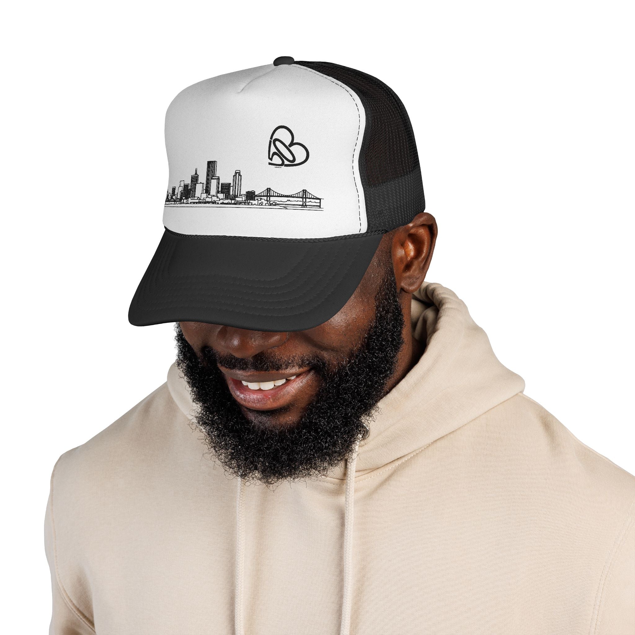Unisex Portland Skyline + 503heart Trucker Cap - Skyline Tilt