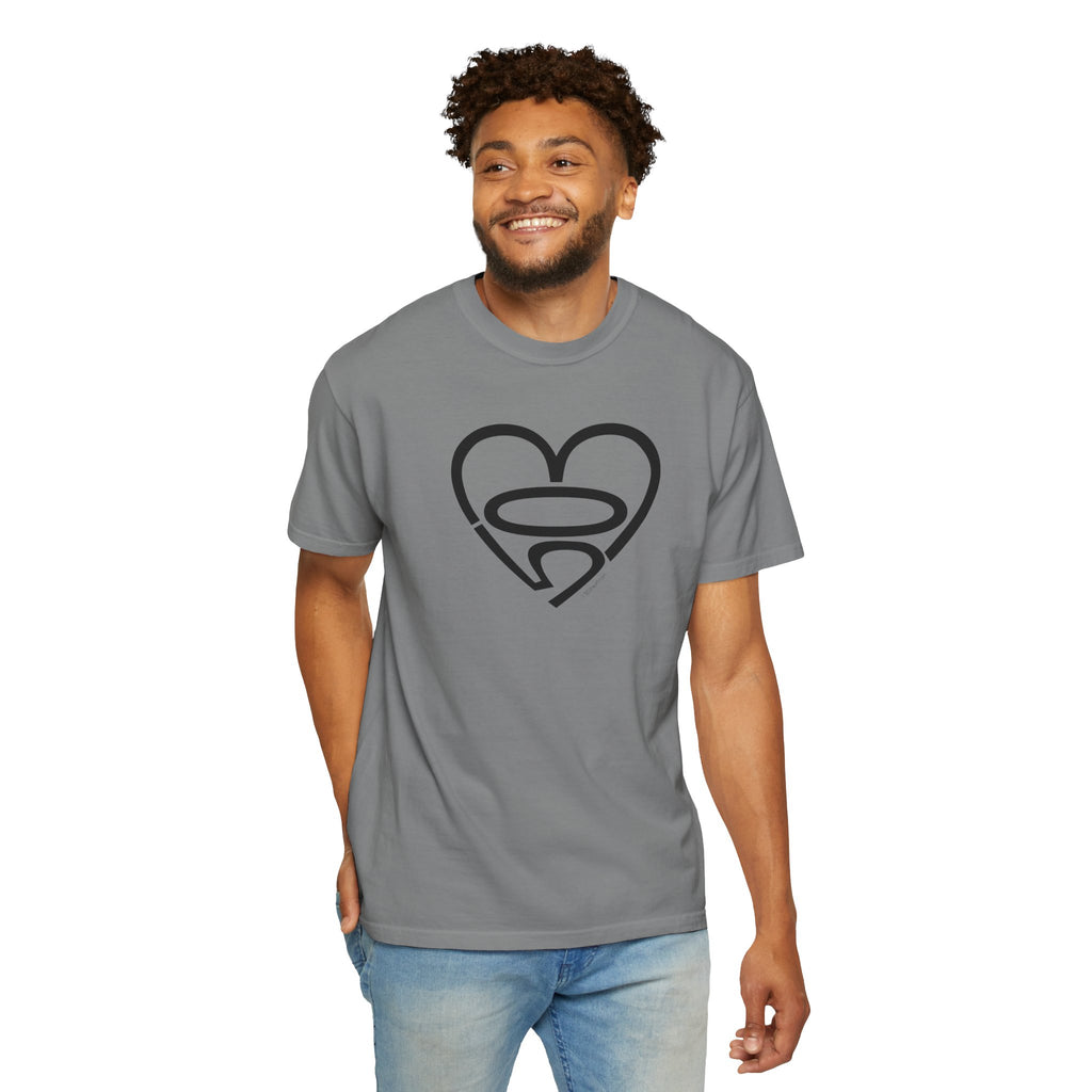 Unisex 503heart T-Shirt — Garment-Dyed Portland Love Tee — Full