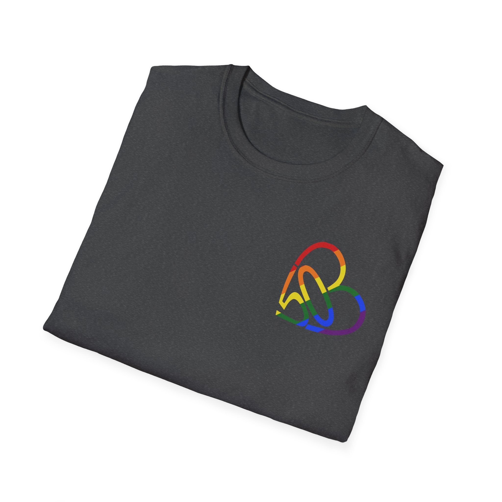 Unisex Rainbow PRIDE 503heart T-Shirt — LGBTQ+ Pride — Tilt