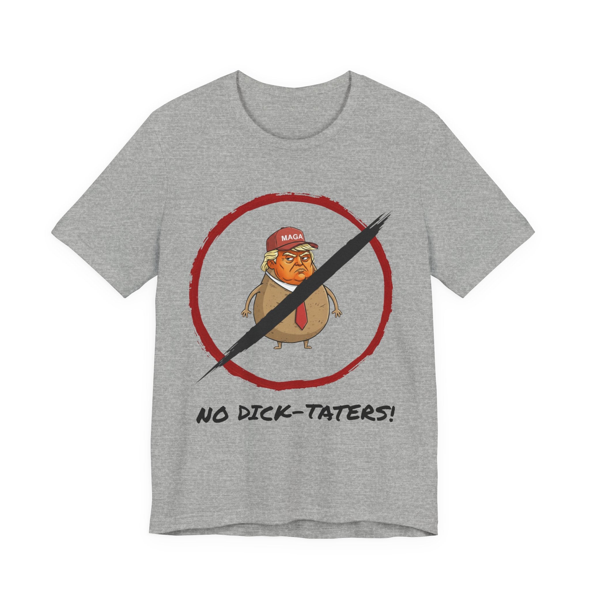 Unisex "No Dick-Taters!" + 503heart — Portland Activist Protest Tee — Tilt Back