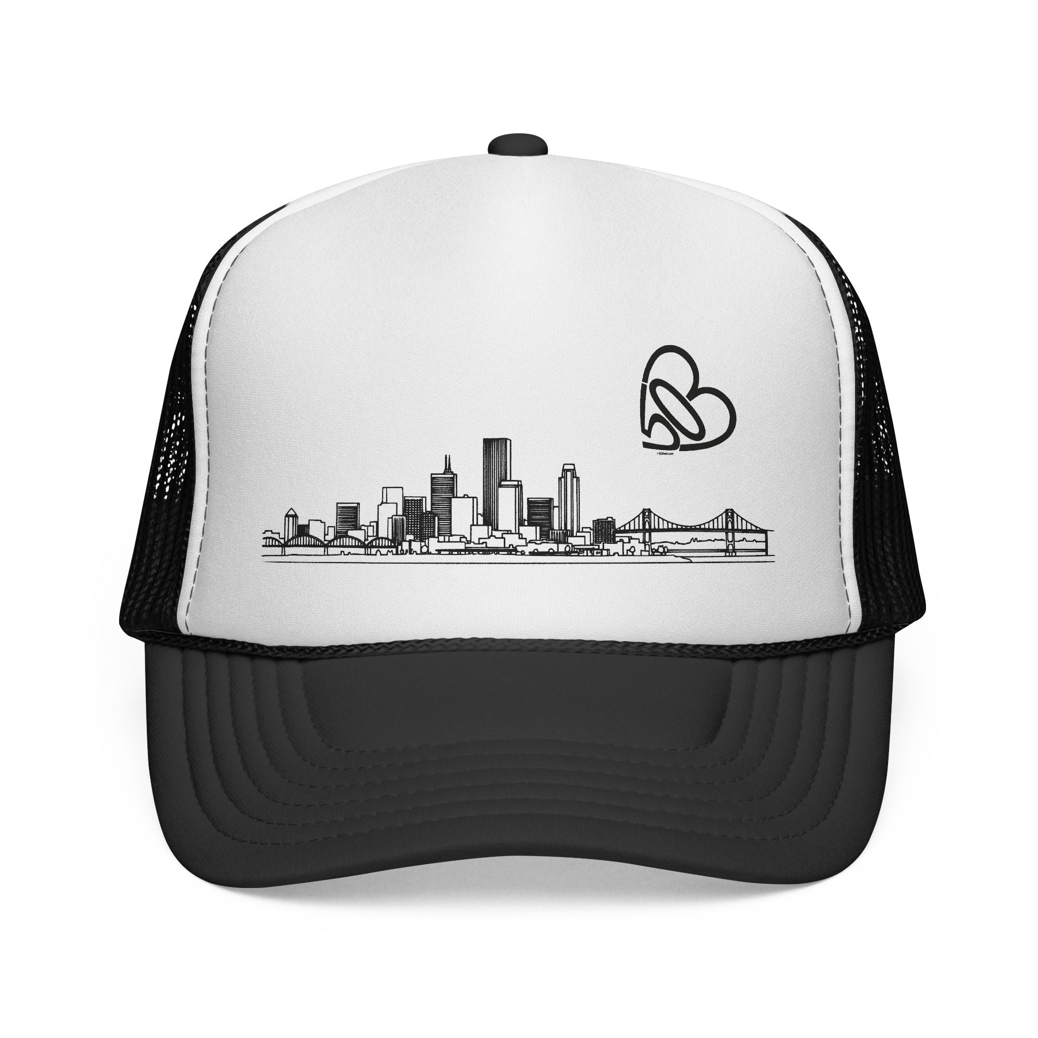 Unisex Portland Skyline + 503heart Trucker Cap - Skyline Tilt
