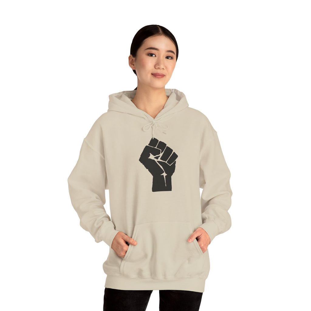 Unisex RESIST + 503heart Hoodie — Solidarity & Love PDX Pullover — Full Back