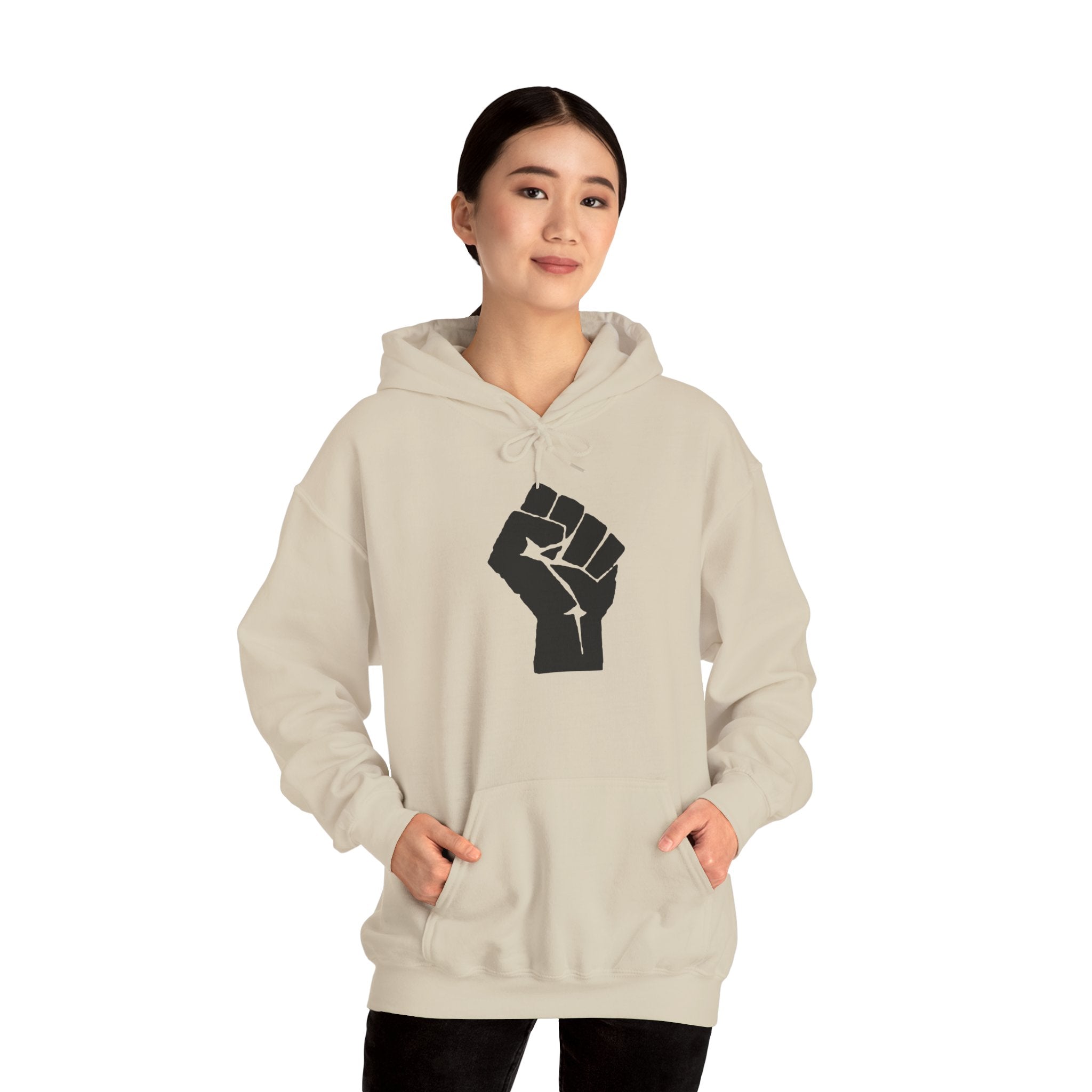 Unisex RESIST + 503heart Hoodie — Solidarity & Love PDX Pullover — Full Back