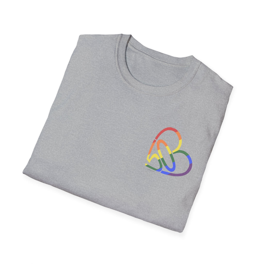 Unisex Rainbow PRIDE 503heart T-Shirt — LGBTQ+ Pride — Tilt