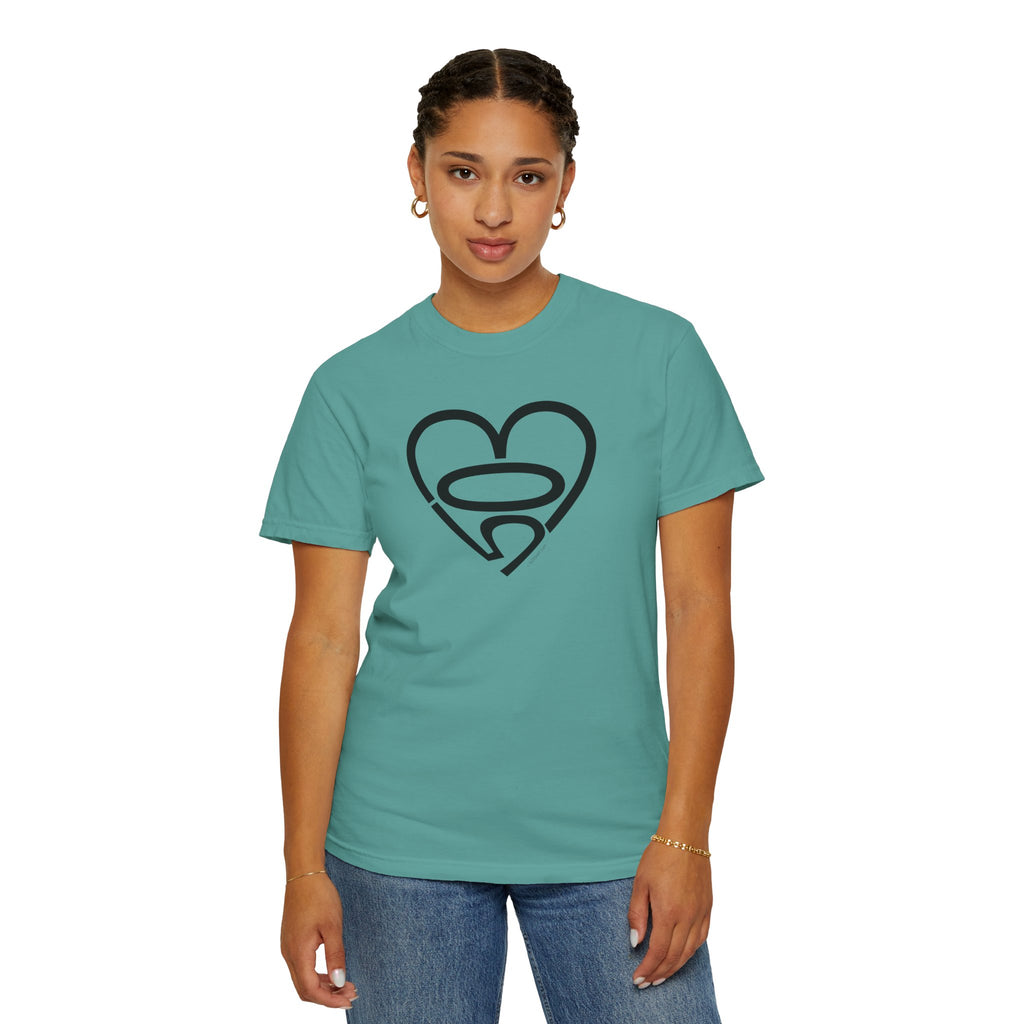 Unisex 503heart T-Shirt — Garment-Dyed Portland Love Tee — Full