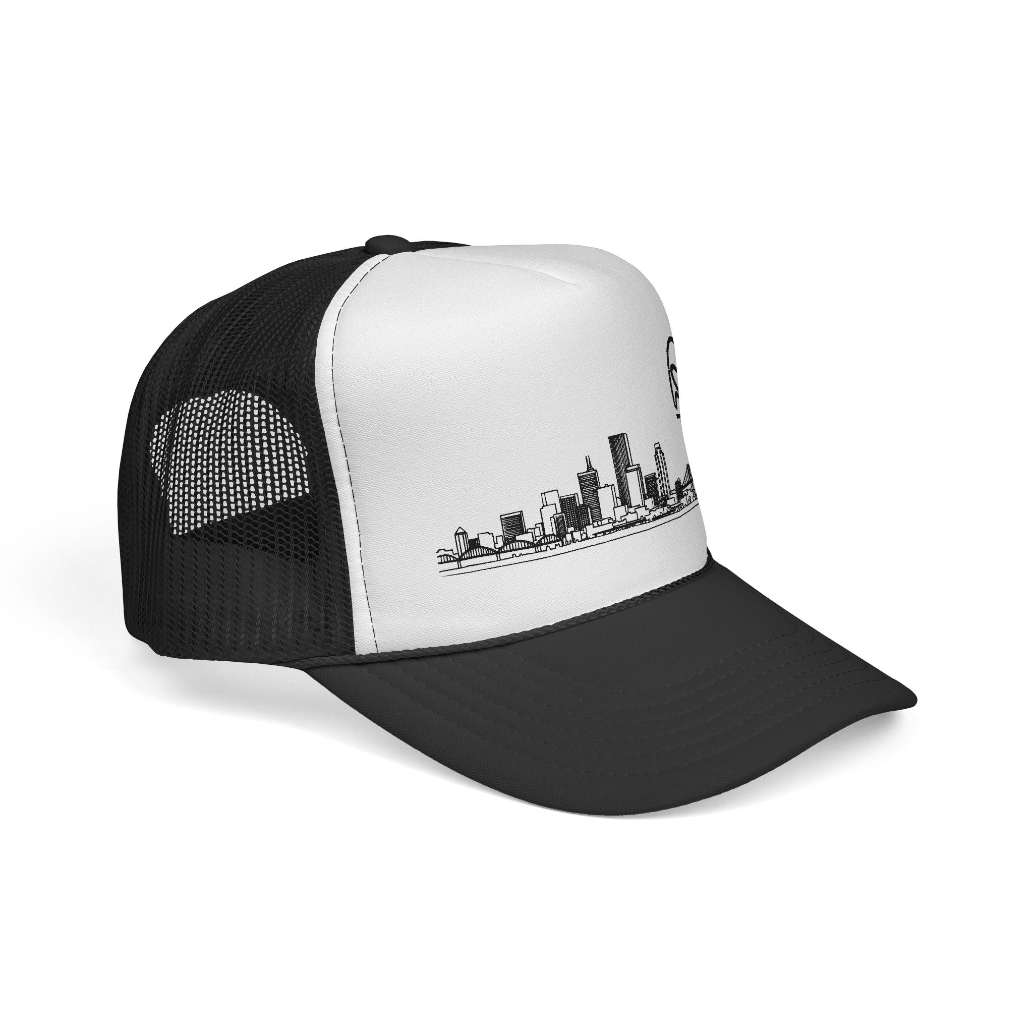 Unisex Portland Skyline + 503heart Trucker Cap - Skyline Tilt