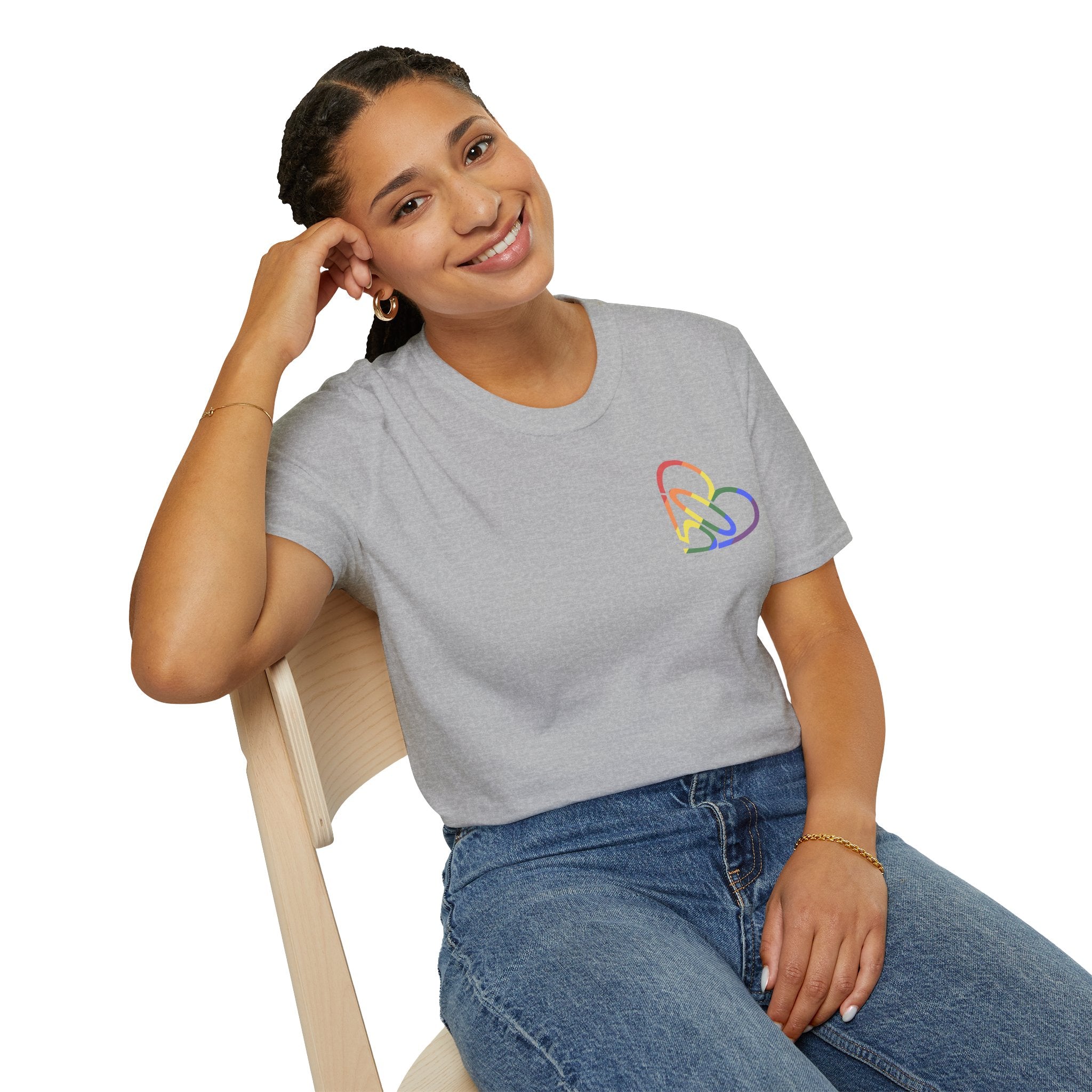 Unisex Rainbow PRIDE 503heart T-Shirt — LGBTQ+ Pride — Tilt