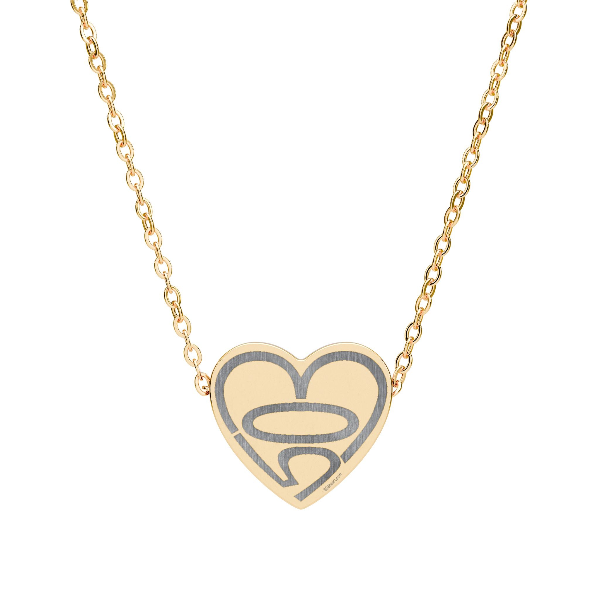 503heart Pendant Necklace — Engraved PDX Love Charm — Full