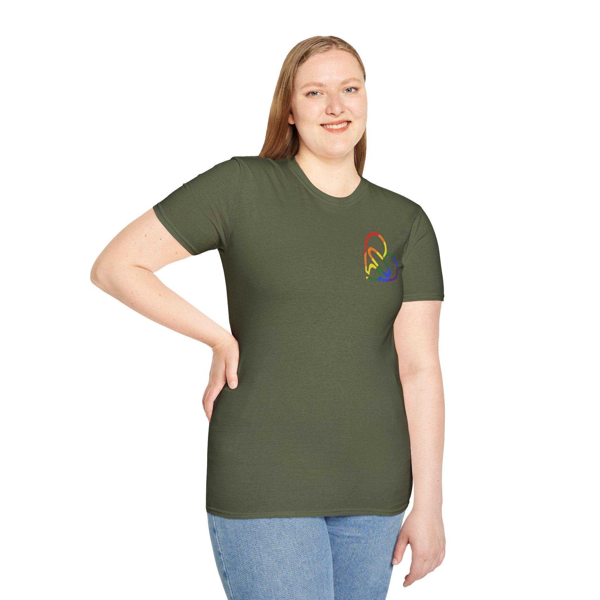 Unisex Rainbow PRIDE 503heart T-Shirt — LGBTQ+ Pride — Tilt