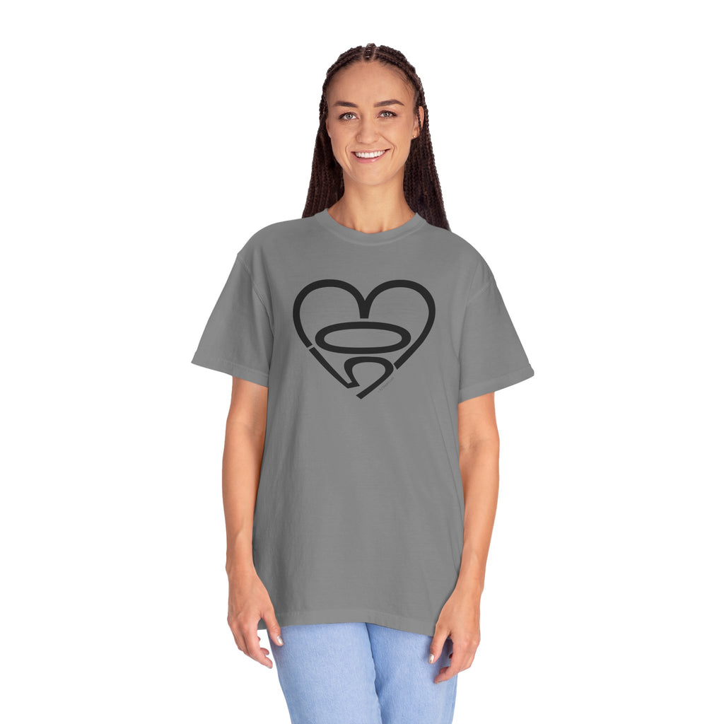 Unisex 503heart T-Shirt — Garment-Dyed Portland Love Tee — Full