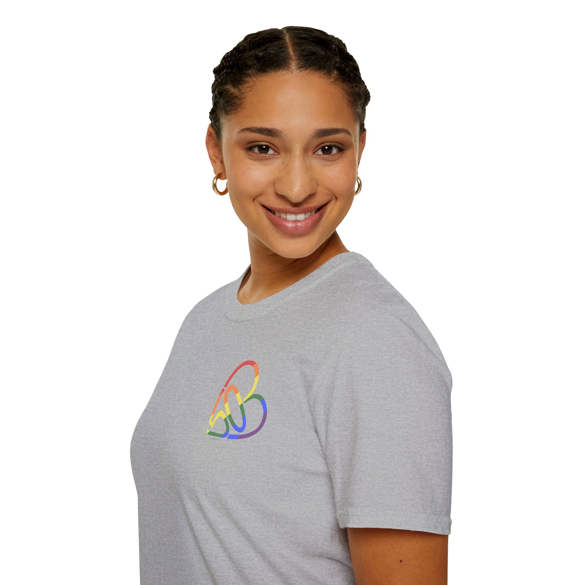 Unisex Rainbow PRIDE 503heart T-Shirt — LGBTQ+ Pride — Tilt