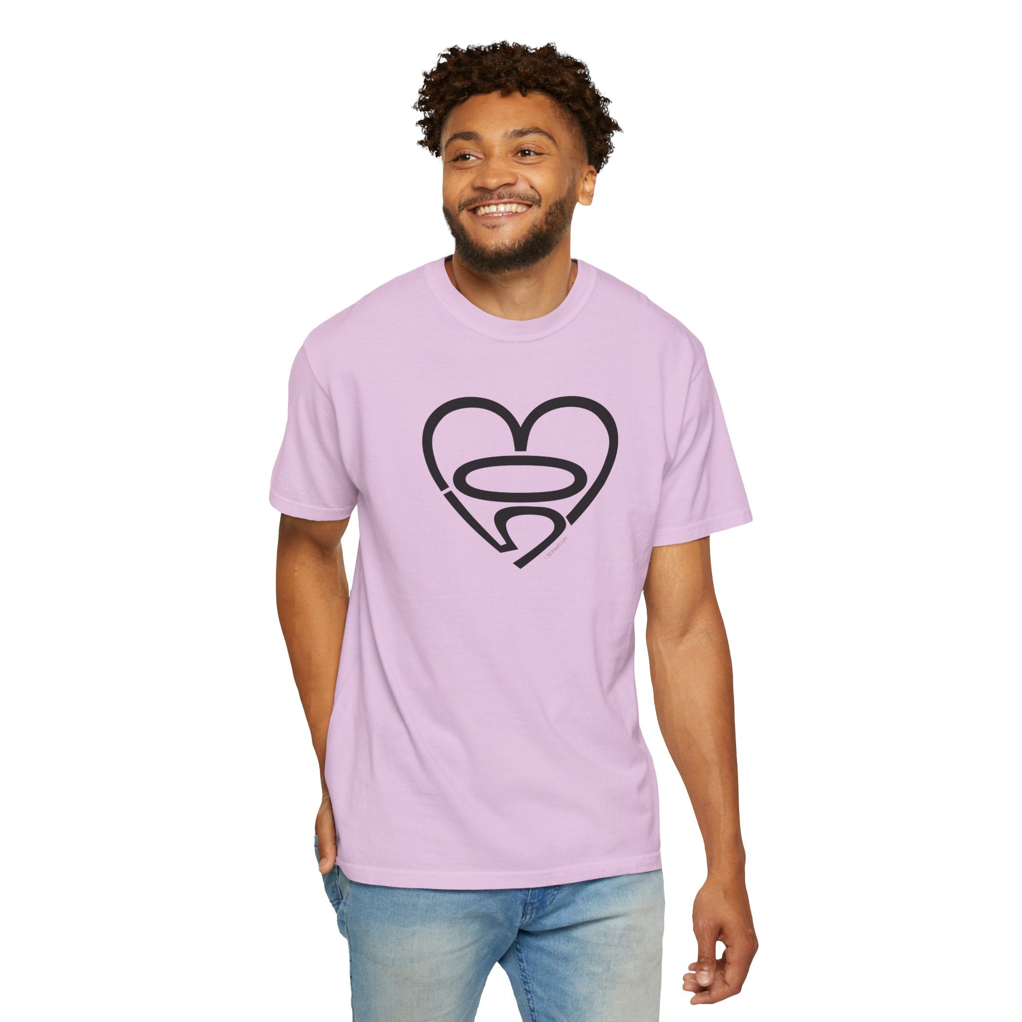 Unisex 503heart T-Shirt — Garment-Dyed Portland Love Tee — Full