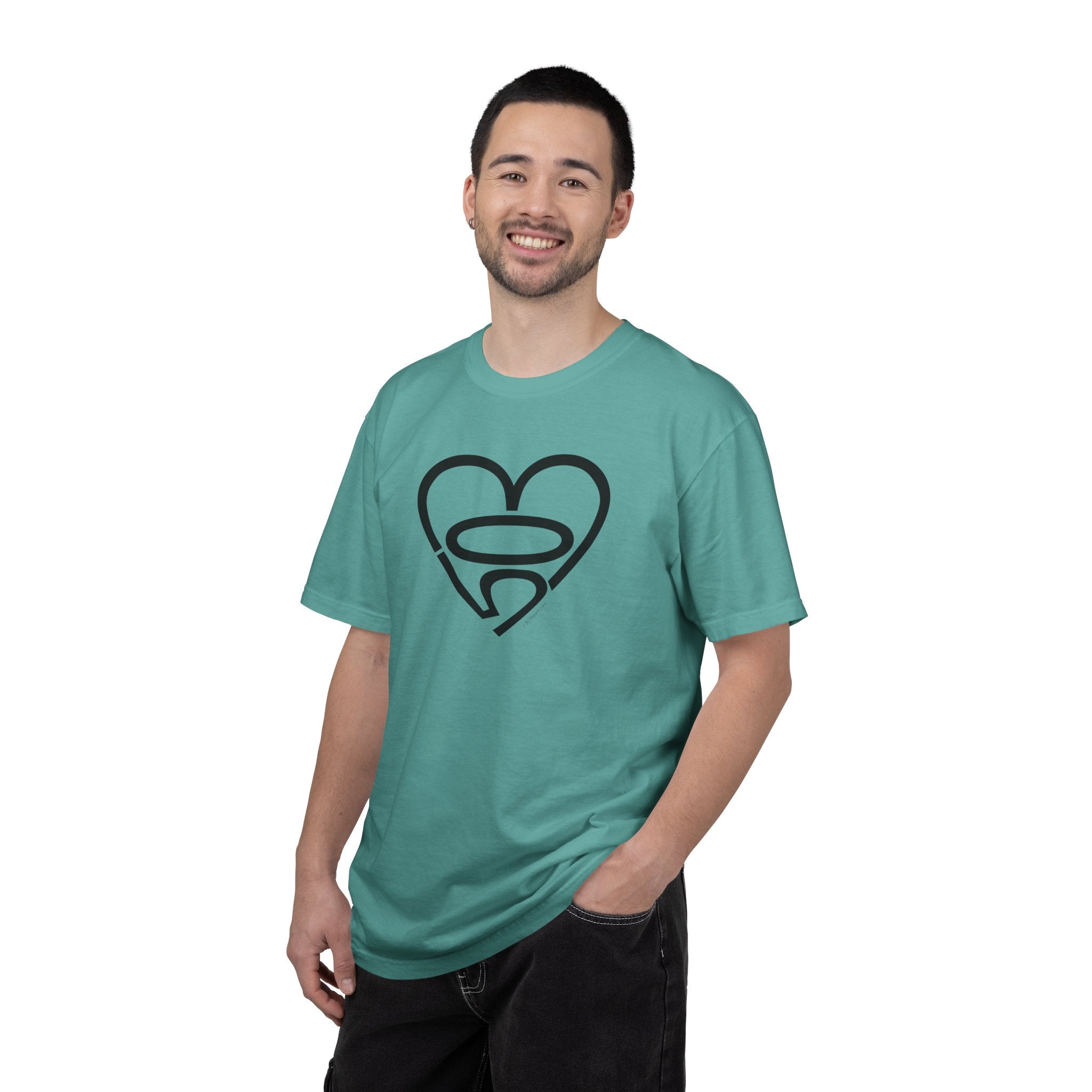 Unisex 503heart T-Shirt — Garment-Dyed Portland Love Tee — Full