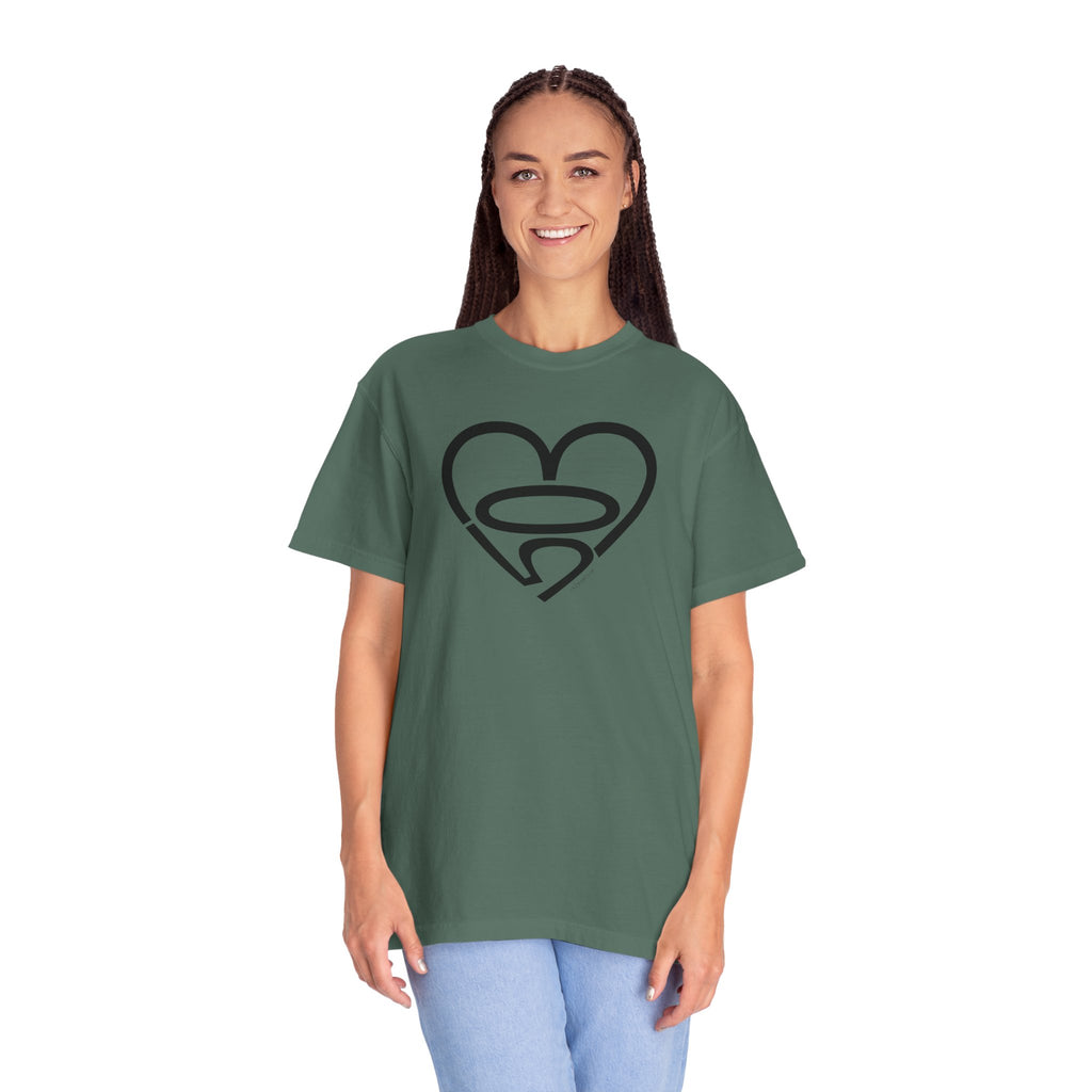 Unisex 503heart T-Shirt — Garment-Dyed Portland Love Tee — Full
