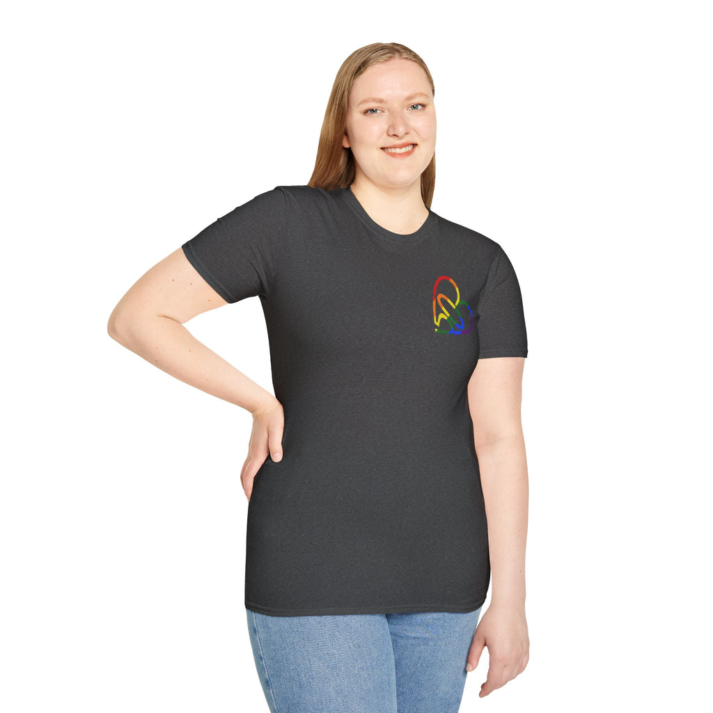 Unisex Rainbow PRIDE 503heart T-Shirt — LGBTQ+ Pride — Tilt