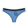 Women's Blue 503heart Logo Thong — Seamless Cotton-Feel Lingerie — Tilt