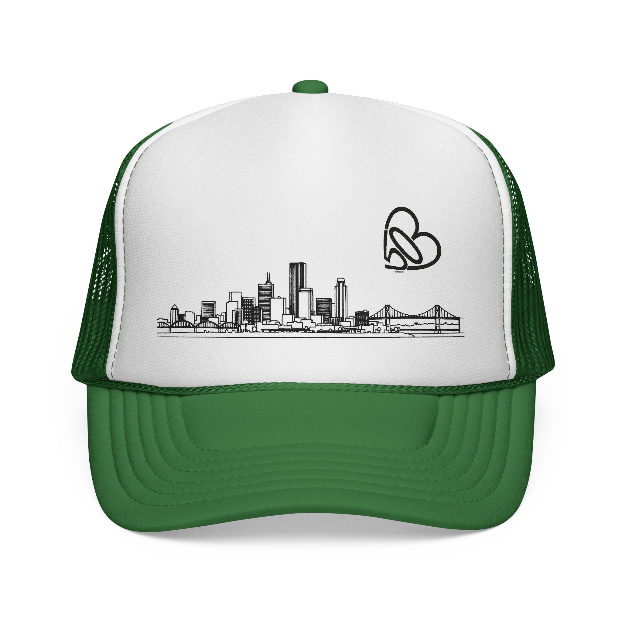Unisex Portland Skyline + 503heart Trucker Cap - Skyline Tilt