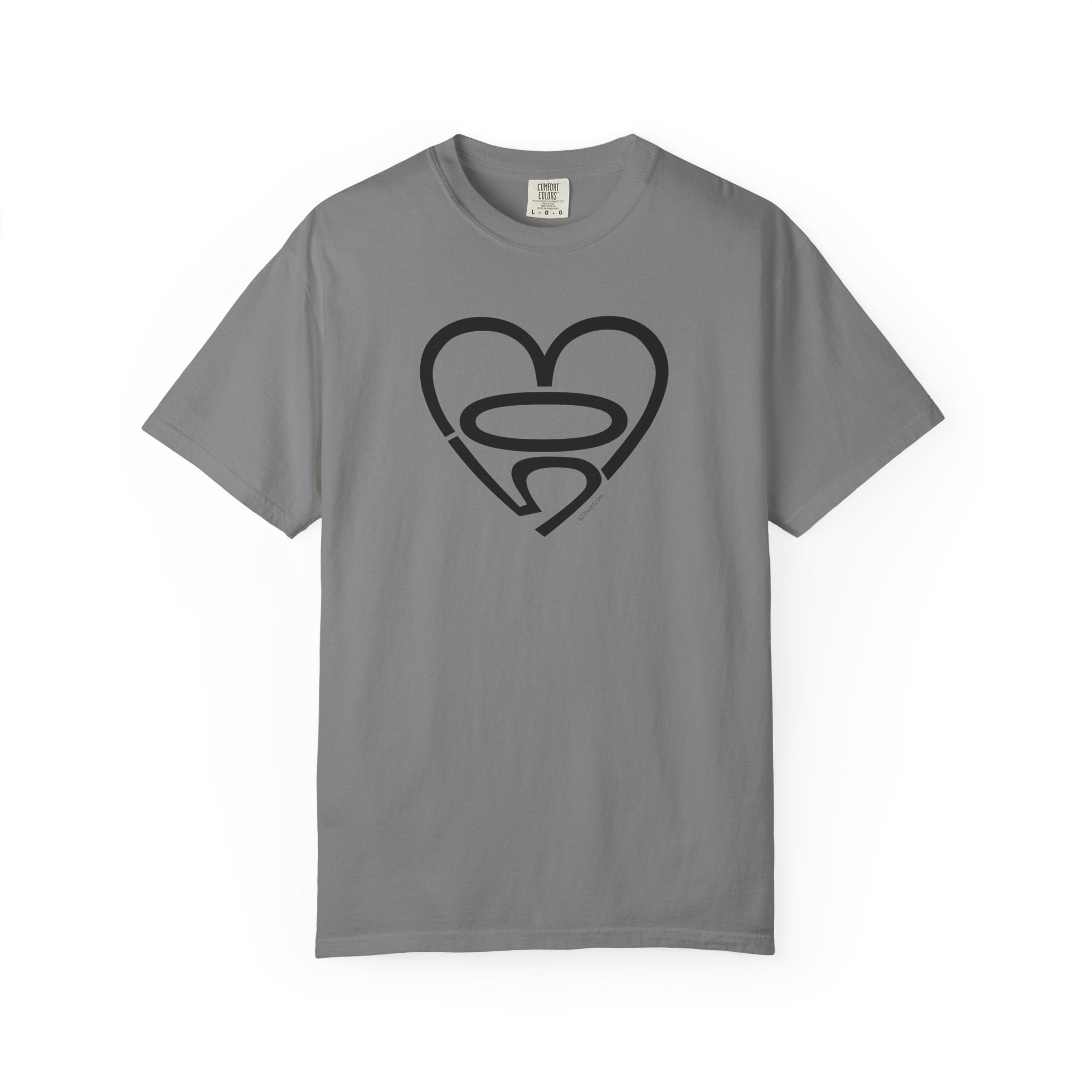Unisex 503heart T-Shirt — Garment-Dyed Portland Love Tee — Full