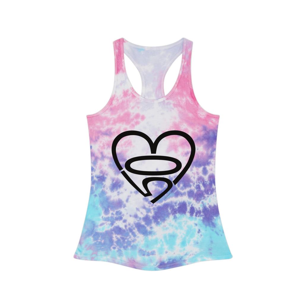 Women's 503heart Tie-Dye Racerback Tank — "Wear Your Heart!" PDX Love — Full