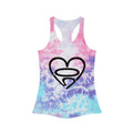 Women's 503heart Tie-Dye Racerback Tank — "Wear Your Heart!" PDX Love — Full