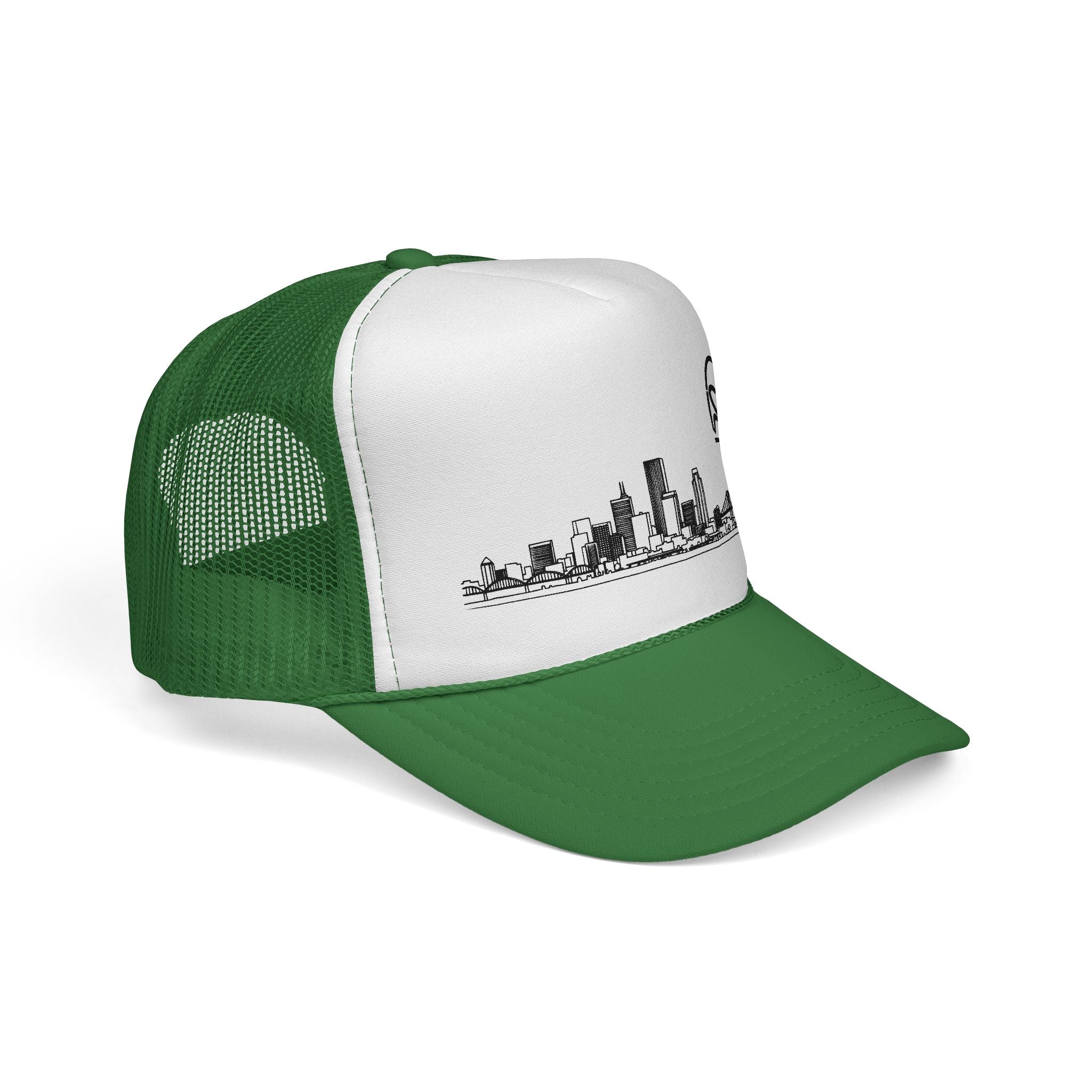 Unisex Portland Skyline + 503heart Trucker Cap - Skyline Tilt