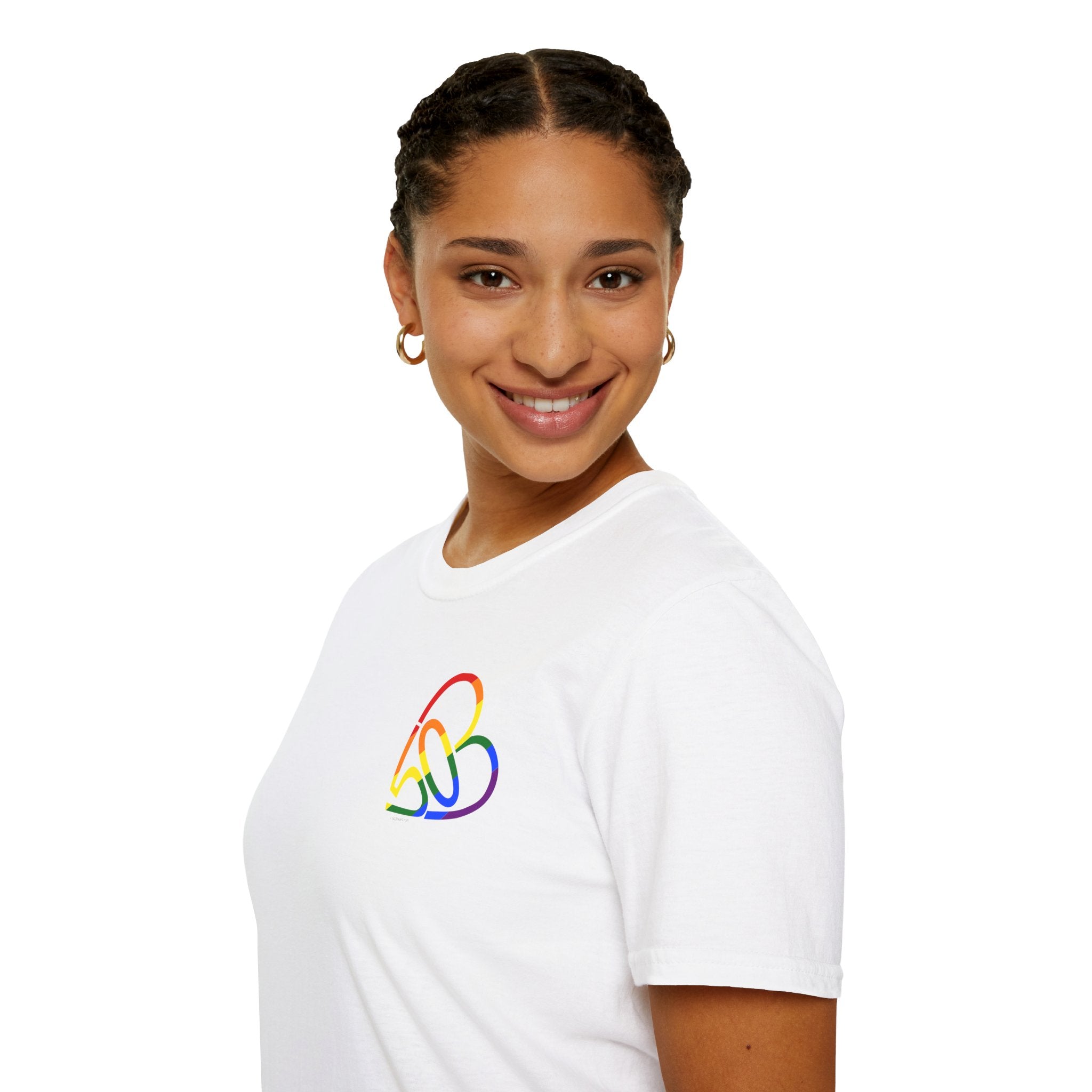 Unisex Rainbow PRIDE 503heart T-Shirt — LGBTQ+ Pride — Tilt