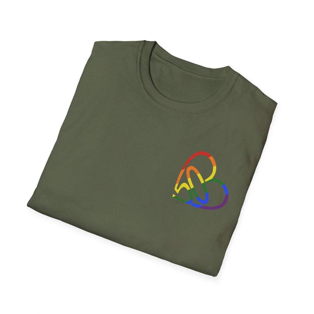 Unisex Rainbow PRIDE 503heart T-Shirt — LGBTQ+ Pride — Tilt