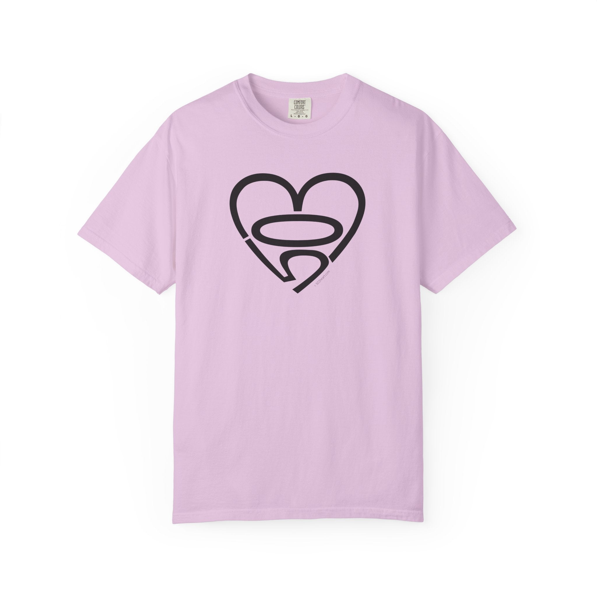 Unisex 503heart T-Shirt — Garment-Dyed Portland Love Tee — Full