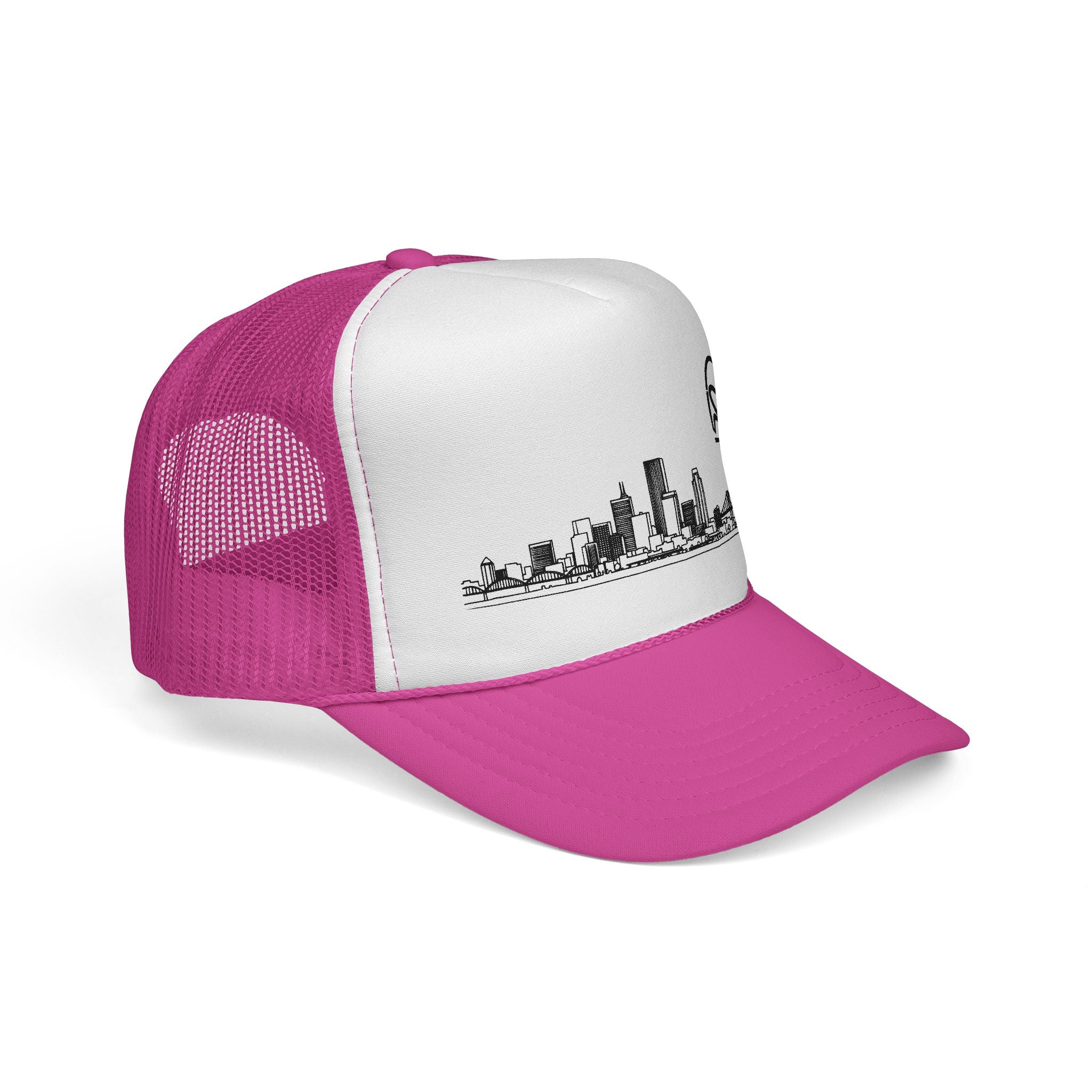 Unisex Portland Skyline + 503heart Trucker Cap - Skyline Tilt