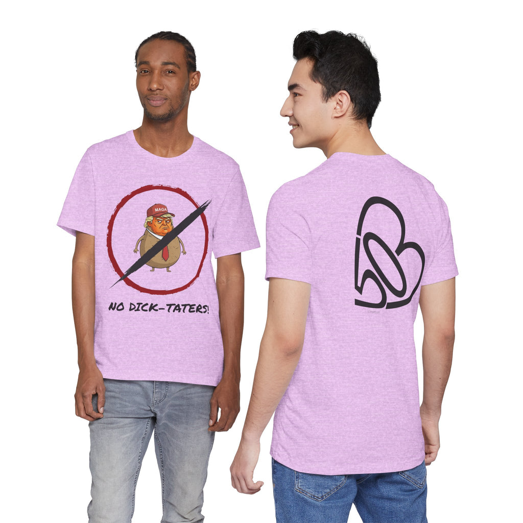 Unisex "No Dick-Taters!" + 503heart — Portland Activist Protest Tee — Tilt Back