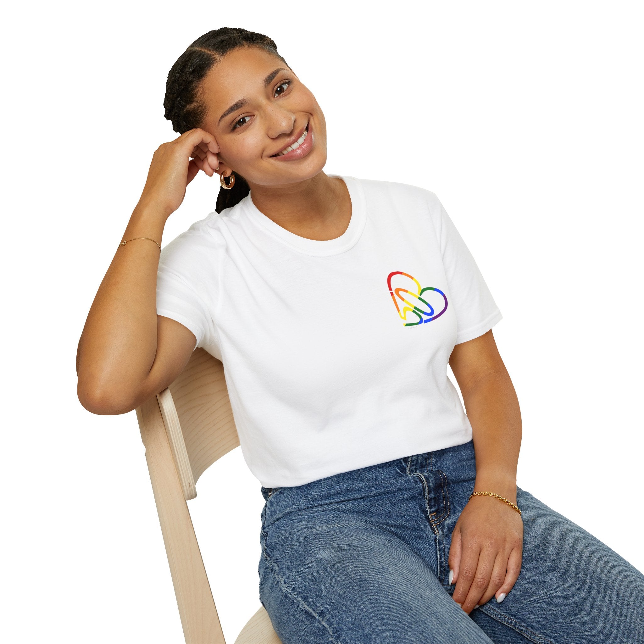 Unisex Rainbow PRIDE 503heart T-Shirt — LGBTQ+ Pride — Tilt